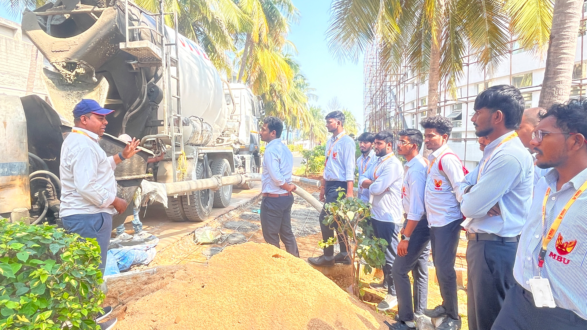 ASCE MBU Student Chapter Impactful Field Visit to the Construction Site of Rigid Pavement